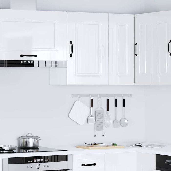 Kitchen Wall Cabinet Kalmar Glossy Look White Engineered Wood Nptpak