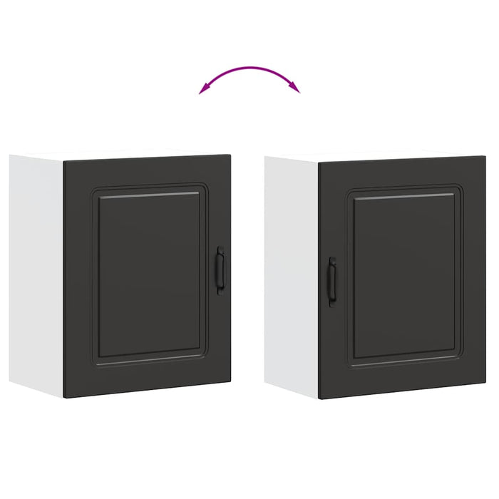 Kitchen Wall Cabinet Kalmar Black Engineered Wood Nptppk