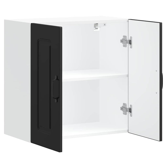 Kitchen Wall Cabinet Kalmar Black Engineered Wood Nptpin