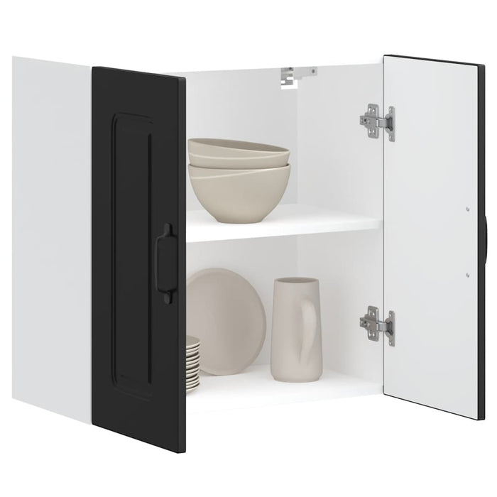 Kitchen Wall Cabinet Kalmar Black Engineered Wood Nptpin