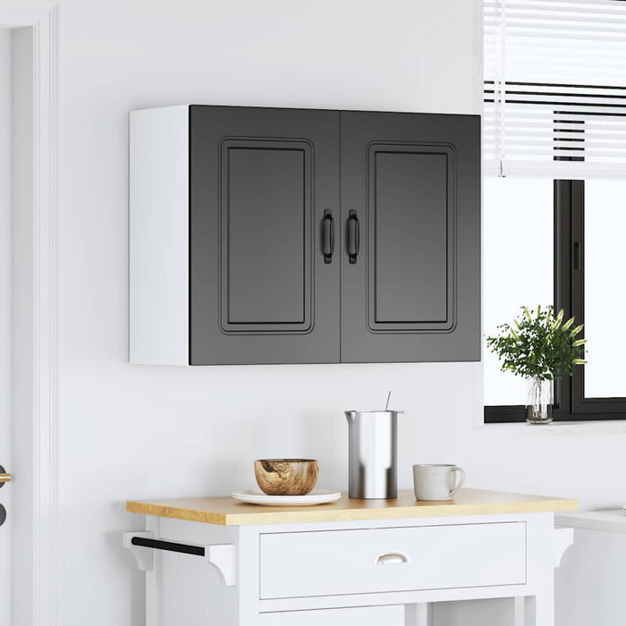 Kitchen Wall Cabinet Kalmar Black Engineered Wood Nptpnn