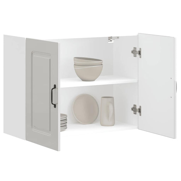 Kitchen Wall Cabinet Kalmar Glossy Look White Engineered Wood Nptpnk