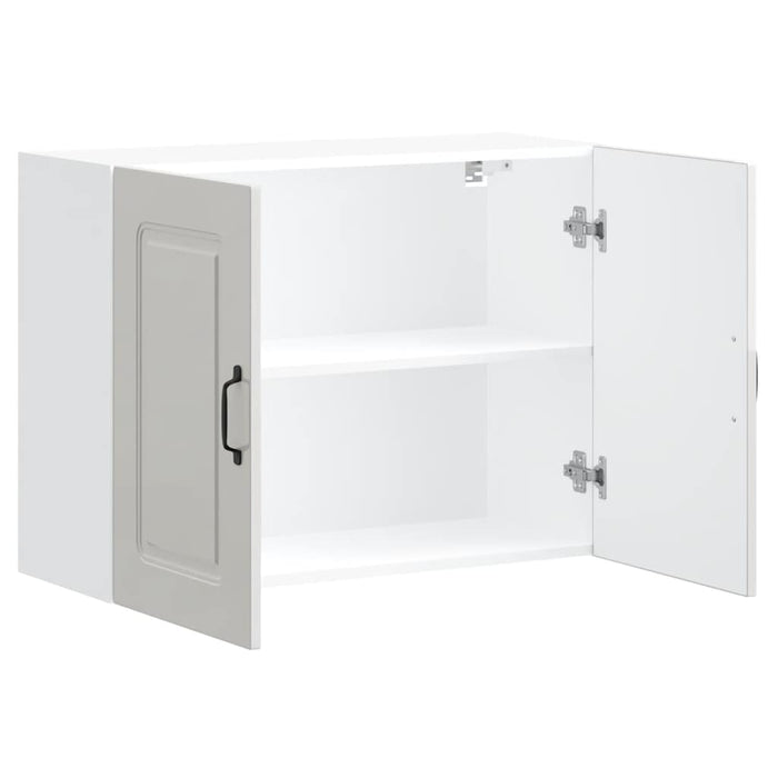 Kitchen Wall Cabinet Kalmar Glossy Look White Engineered Wood Nptpnk