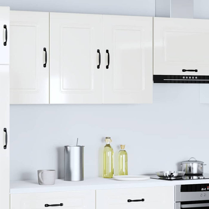 Kitchen Wall Cabinet Kalmar Glossy Look White Engineered Wood Nptpnk