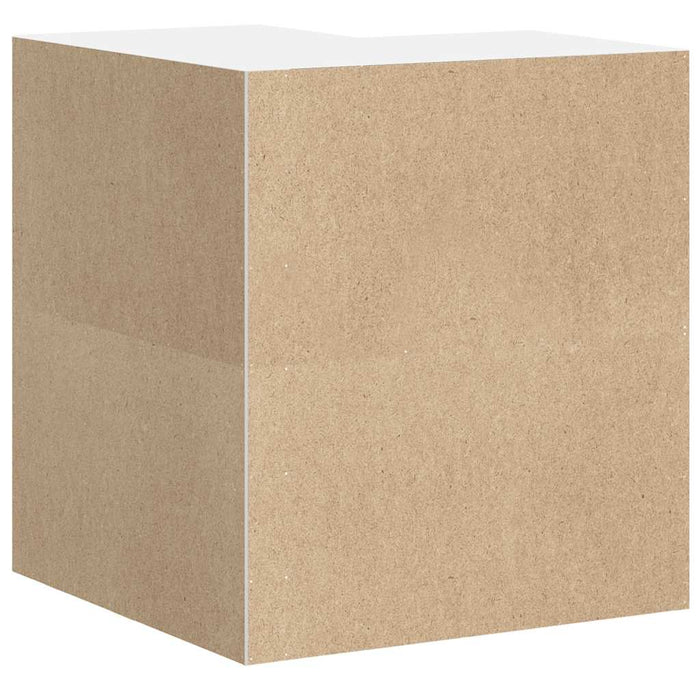 Kitchen Wall Corner Cabinet Kalmar Glossy Look White Engineered Wood Nptlok