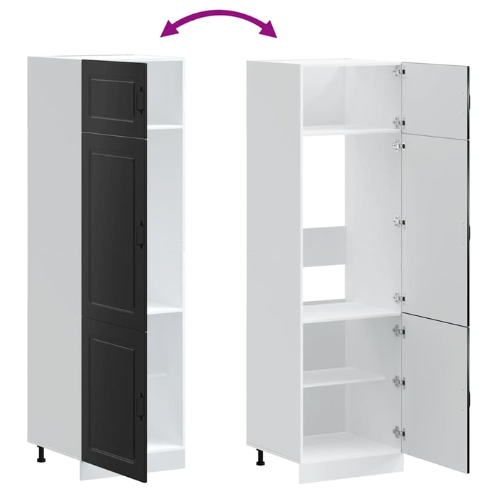 Kitchen Cupboard Kalmar Black Engineered Wood Nptlxn