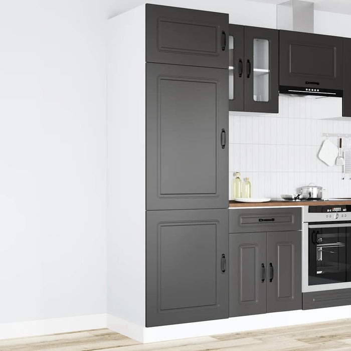 Kitchen Cupboard Kalmar Black Engineered Wood Nptlxn