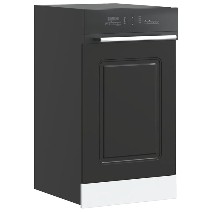 Dishwasher Panel Kalmar Black 45X1.5X67 Cm Engineered Wood Nptlan