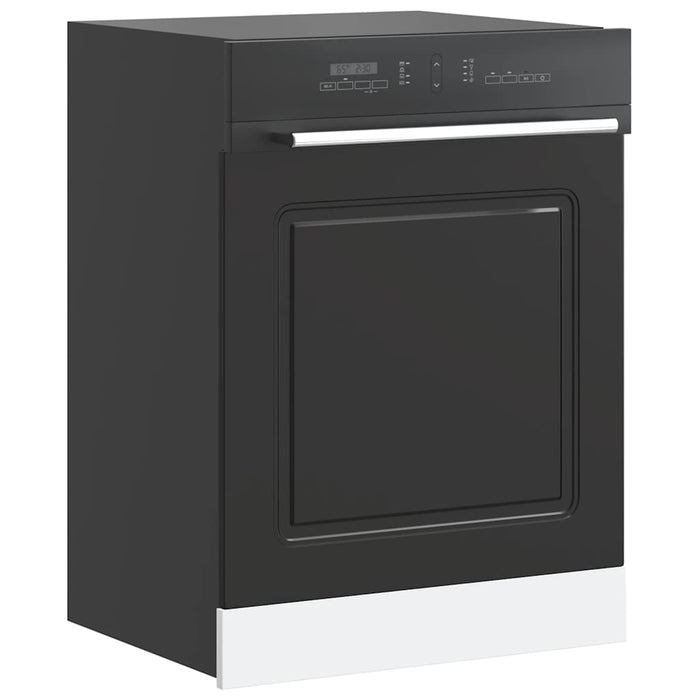 Dishwasher Panel Kalmar Black 60X1.5X67 Cm Engineered Wood Nptlpn