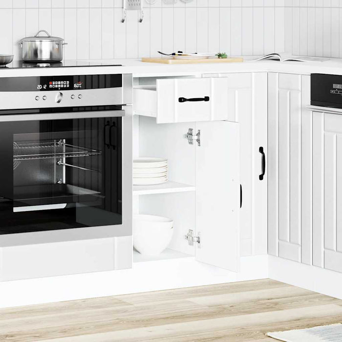 Kitchen Base Cabinet Lucca White Engineered Wood Nptlki