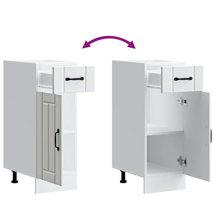 Kitchen Base Cabinet Lucca White Engineered Wood Nptlki