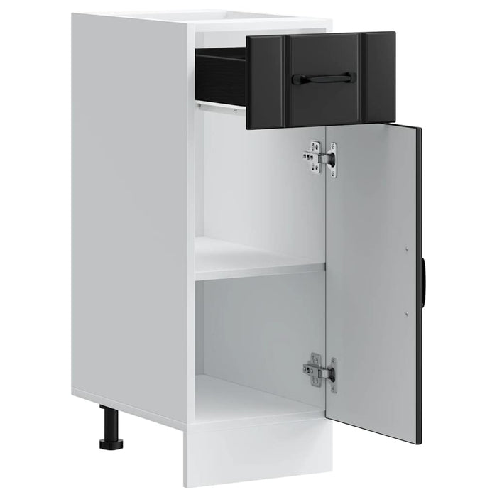 Kitchen Base Cabinet Lucca Black Engineered Wood Nptlkn