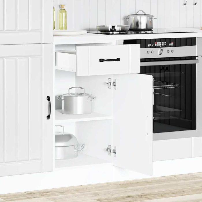 Kitchen Base Cabinet Lucca White Engineered Wood Nptibi