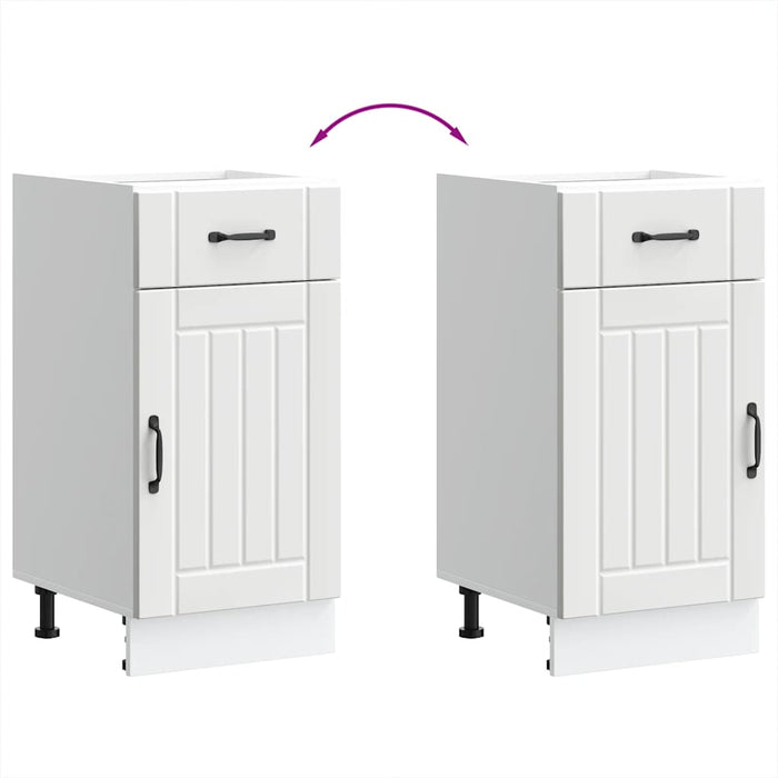 Kitchen Base Cabinet Lucca White Engineered Wood Nptibi