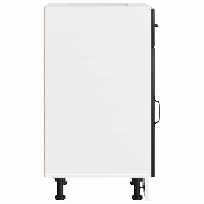 Kitchen Base Cabinet Lucca Black Engineered Wood Nptibn