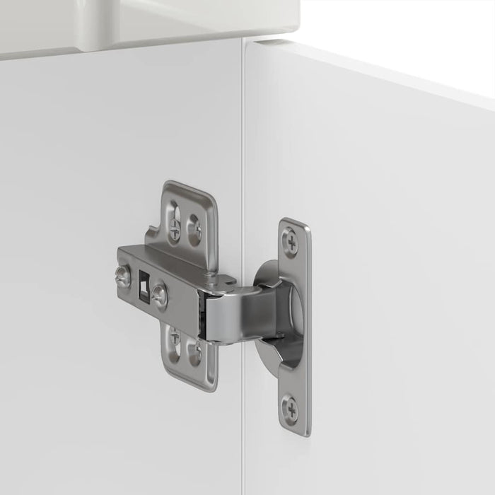 Kitchen Base Cabinet Lucca Glossy Look White Engineered Wood Nptibk