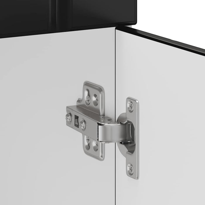 Kitchen Base Cabinet Lucca Black Engineered Wood Nptixn