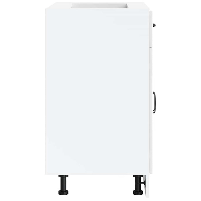 Kitchen Base Cabinet Lucca Glossy Look White Engineered Wood Nptixk