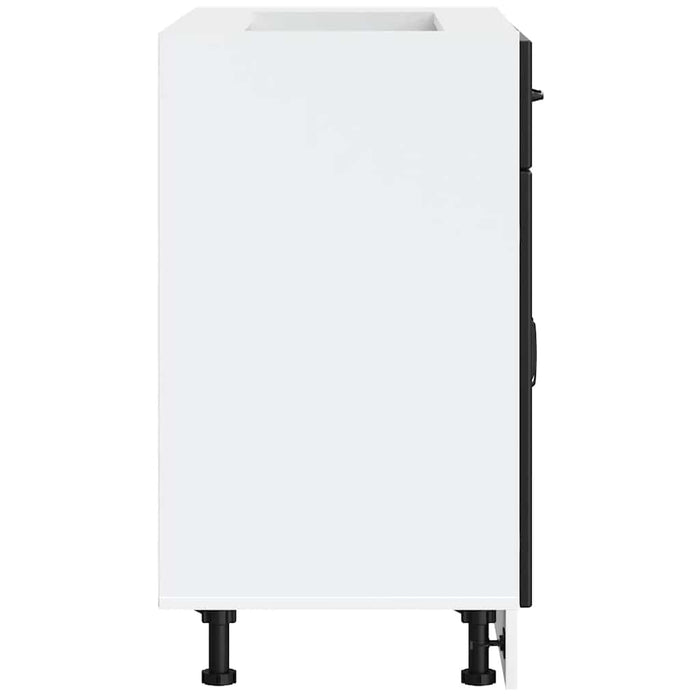 Kitchen Base Cabinet Lucca Black Engineered Wood Nptitn