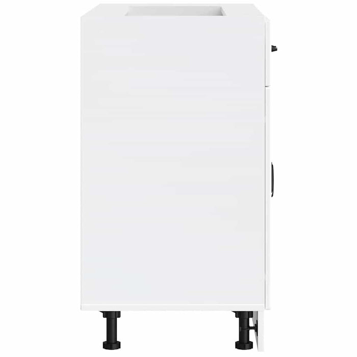 Kitchen Base Cabinet Lucca Glossy Look White Engineered Wood Nptitk