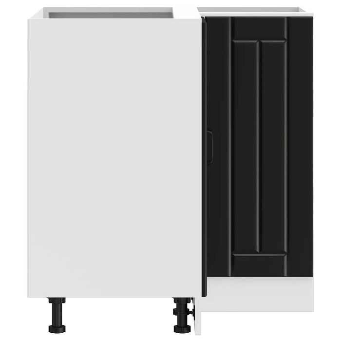 Kitchen Corner Base Cabinet Lucca Black Engineered Wood Nptian