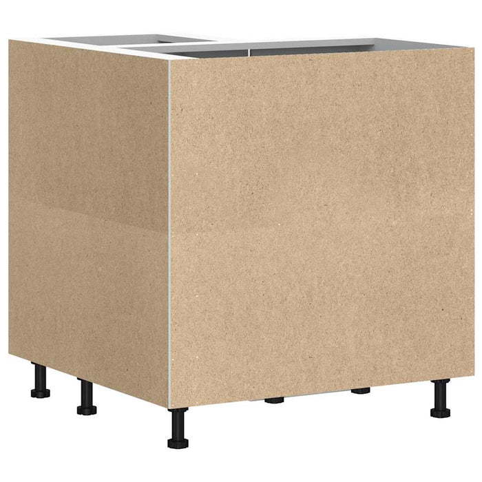 Kitchen Corner Base Cabinet Lucca Black Engineered Wood Nptian