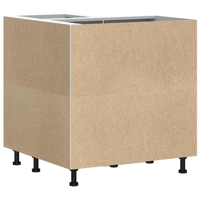 Kitchen Corner Base Cabinet Lucca Glossy Look White Engineered Wood Nptiak