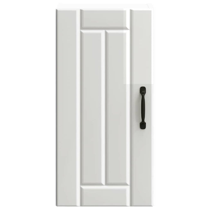 Kitchen Wall Cabinet Lucca Glossy Look White Engineered Wood Nptiik