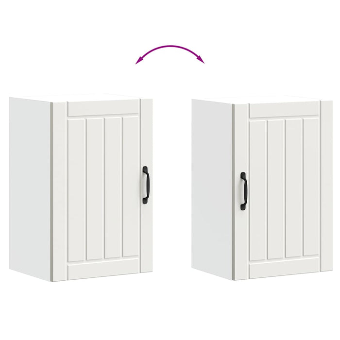 Kitchen Wall Cabinet Lucca White Engineered Wood Nptini