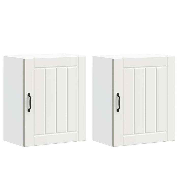 Kitchen Wall Cabinets 2 Pcs Lucca White Engineered Wood Nptikn