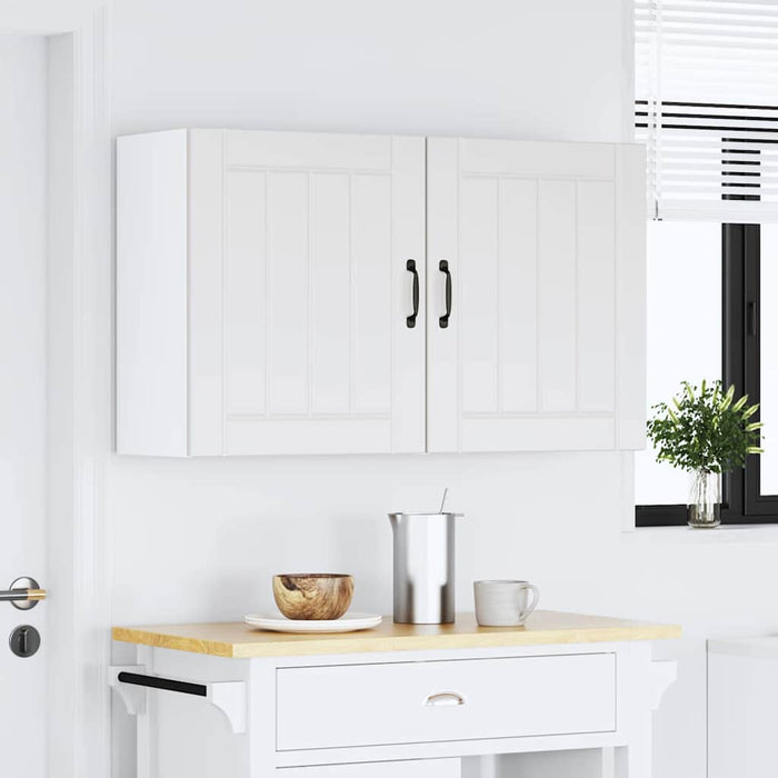 Kitchen Wall Cabinets 2 Pcs Lucca White Engineered Wood Nptikn