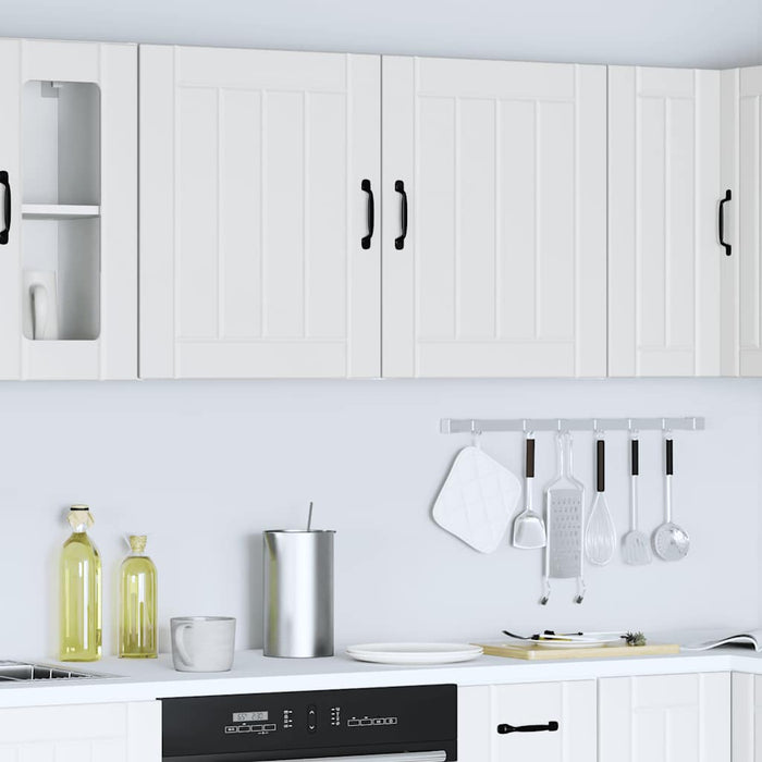 Kitchen Wall Cabinets 2 Pcs Lucca White Engineered Wood Nptikn