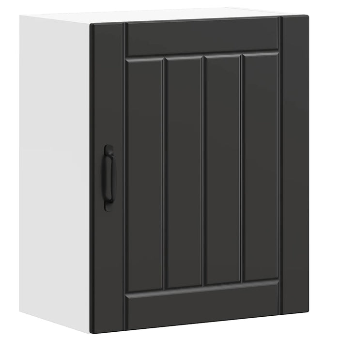 Kitchen Wall Cabinet Lucca Black Engineered Wood Nptikk