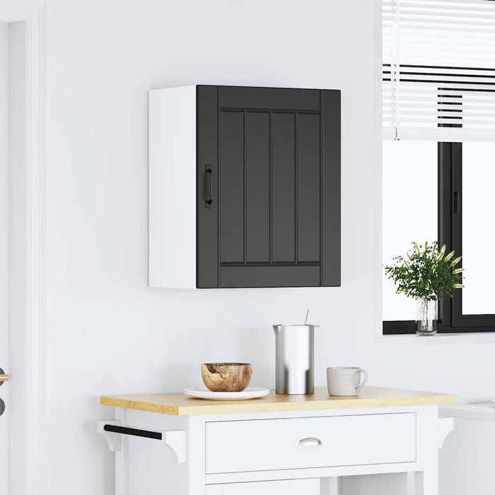 Kitchen Wall Cabinet Lucca Black Engineered Wood Nptikk