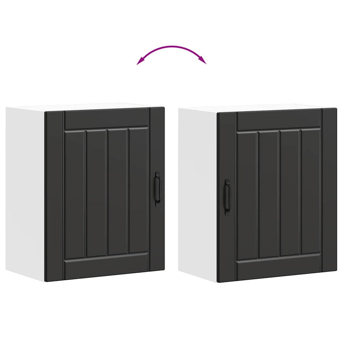 Kitchen Wall Cabinet Lucca Black Engineered Wood Nptikk