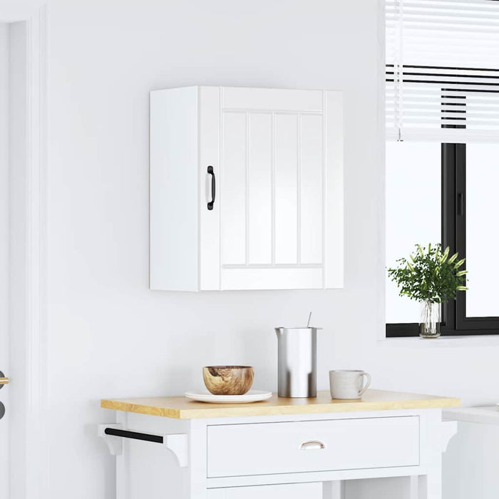 Kitchen Wall Cabinet Lucca Glossy Look White Engineered Wood Nptnbo