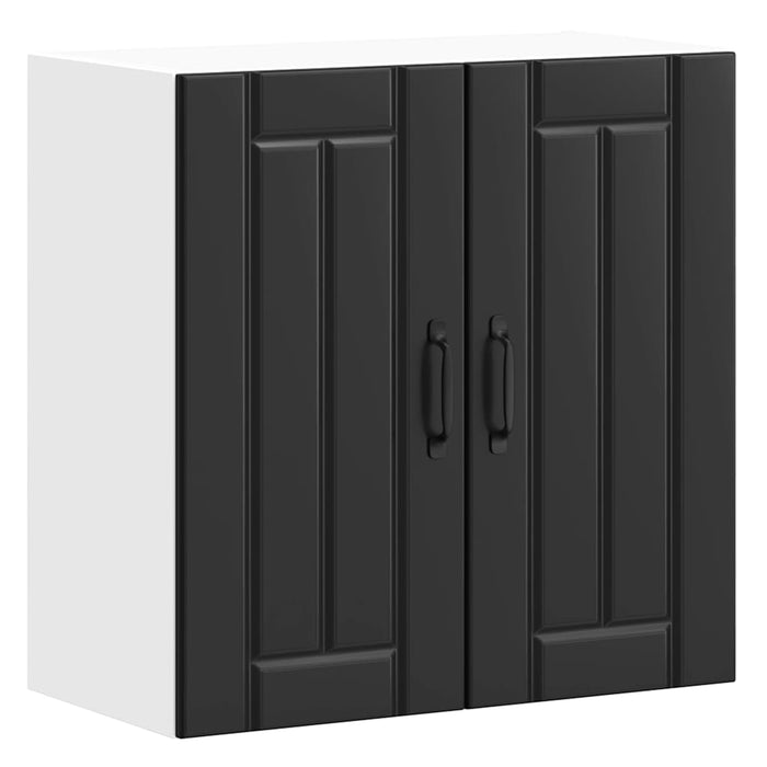 Kitchen Wall Cabinet Lucca Black Engineered Wood Nptnon