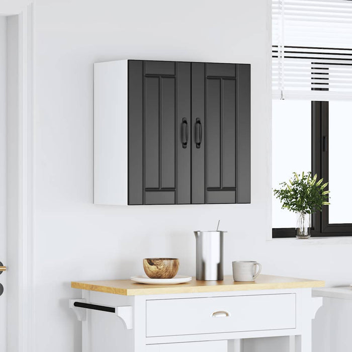 Kitchen Wall Cabinet Lucca Black Engineered Wood Nptnon