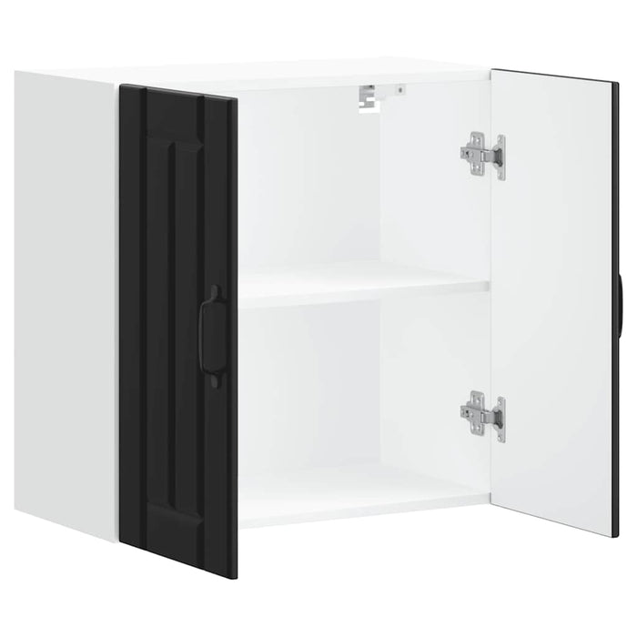 Kitchen Wall Cabinet Lucca Black Engineered Wood Nptnon