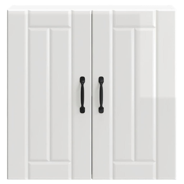 Kitchen Wall Cabinet Lucca Glossy Look White Engineered Wood Nptnok