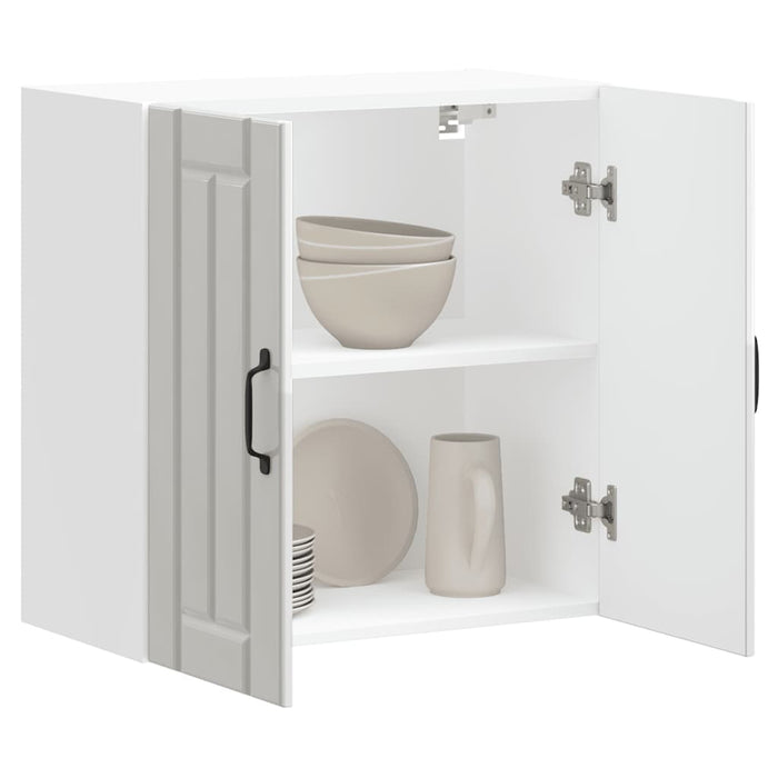 Kitchen Wall Cabinet Lucca Glossy Look White Engineered Wood Nptnok