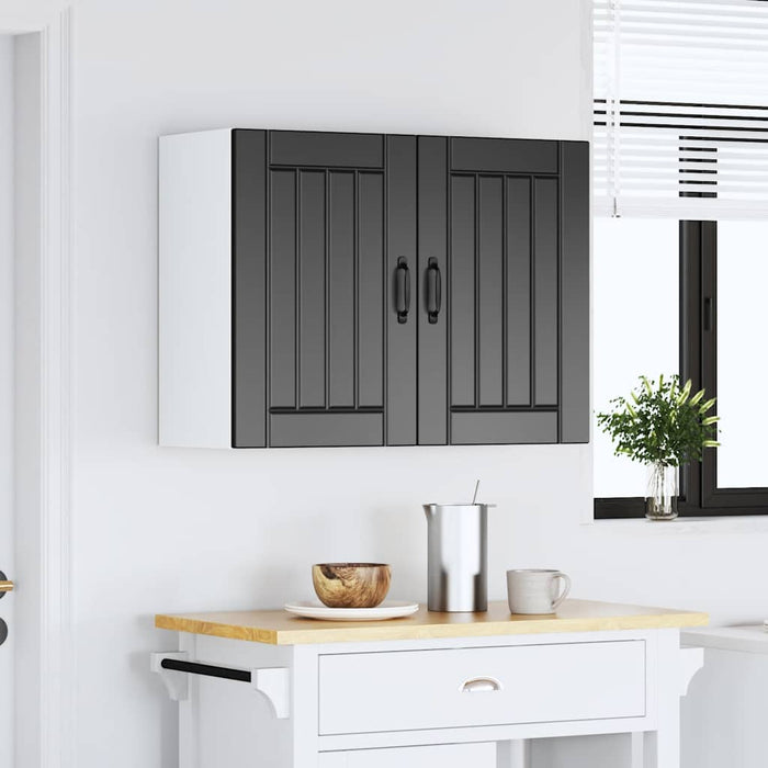 Kitchen Wall Cabinet Lucca Black Engineered Wood Nptnxn