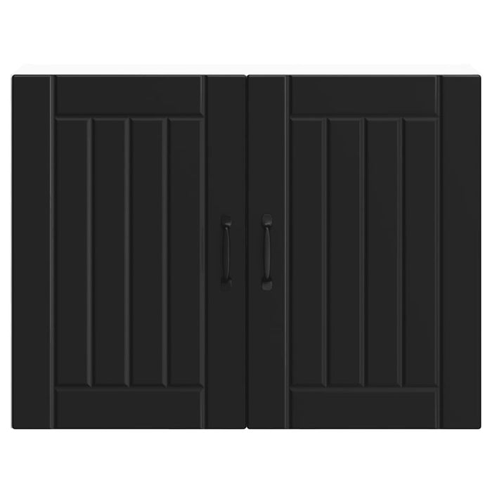 Kitchen Wall Cabinet Lucca Black Engineered Wood Nptnxn