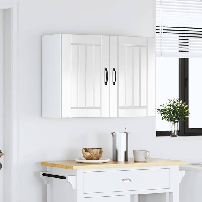 Kitchen Wall Cabinet Lucca Glossy Look White Engineered Wood Nptnxk