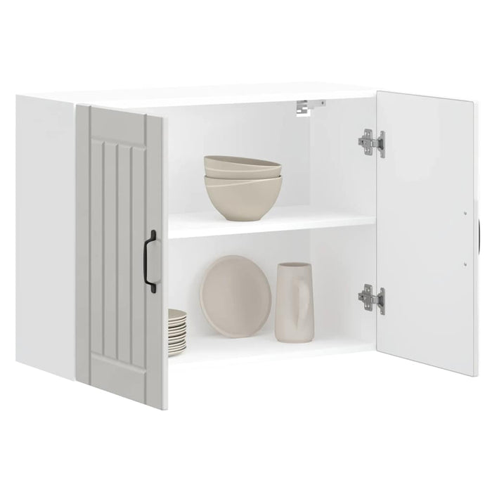 Kitchen Wall Cabinet Lucca Glossy Look White Engineered Wood Nptnxk