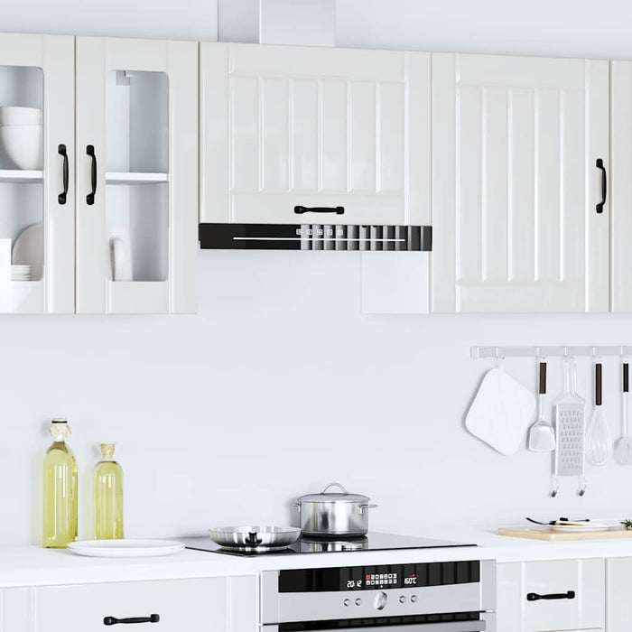 Kitchen Wall Cabinet Lucca Glossy Look White Engineered Wood Nptntk