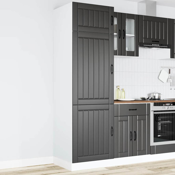 Kitchen Cupboard Lucca Black Engineered Wood Nptnln