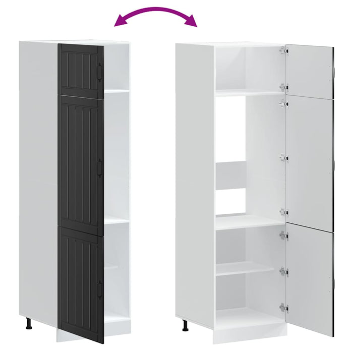 Kitchen Cupboard Lucca Black Engineered Wood Nptnln