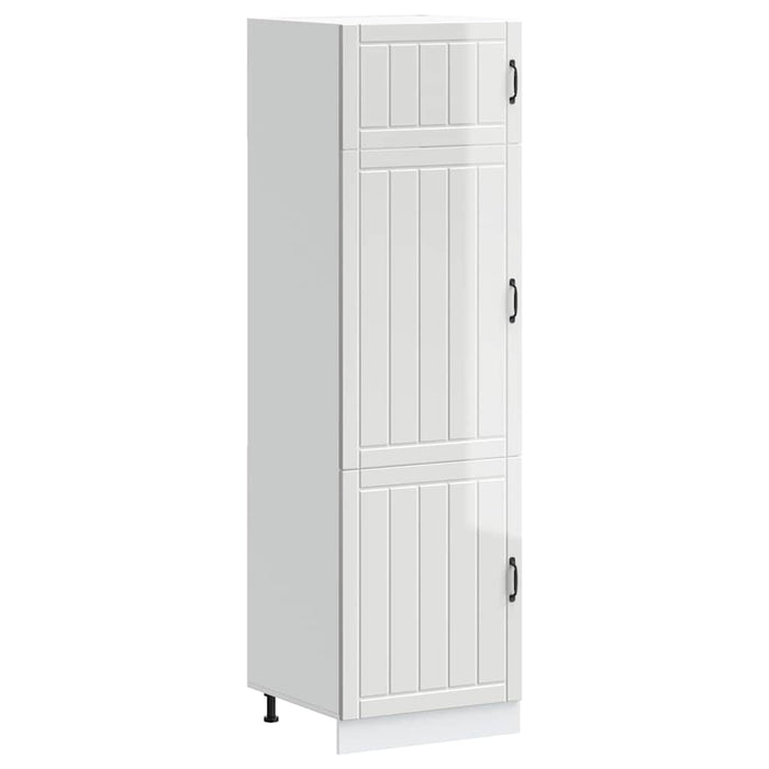 Kitchen Cupboard Lucca Glossy Look White Engineered Wood Nptnlk