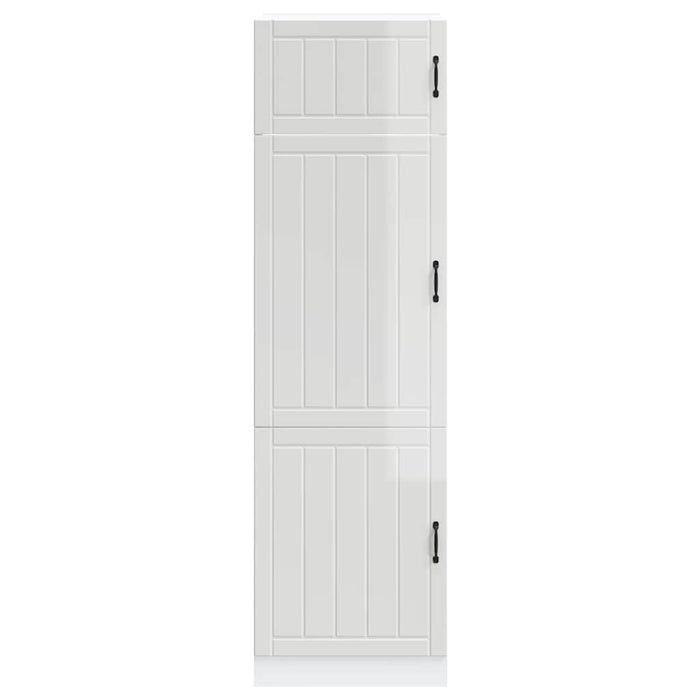 Kitchen Cupboard Lucca Glossy Look White Engineered Wood Nptnlk
